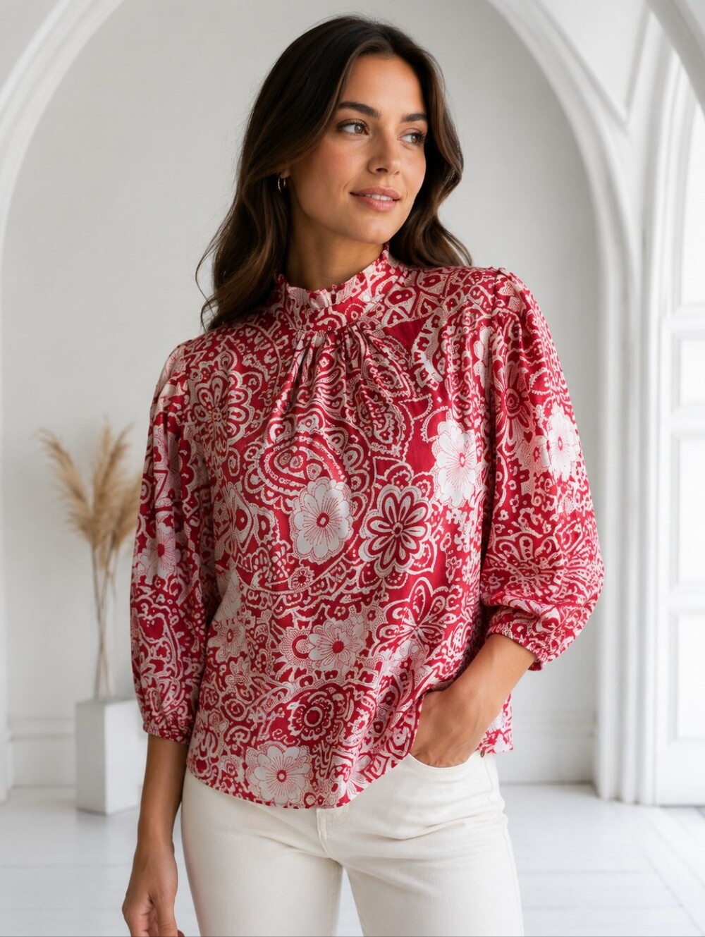 Pinch Paisley Floral 3/4 Sleeve Blouse, Size XL, NWT